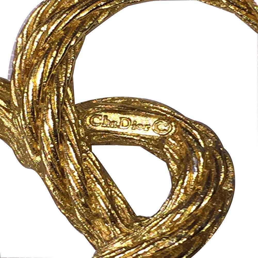 Dior Dior Twisted Rope Interlocking Double Heart Pin Size ONE SIZE - 5 Thumbnail