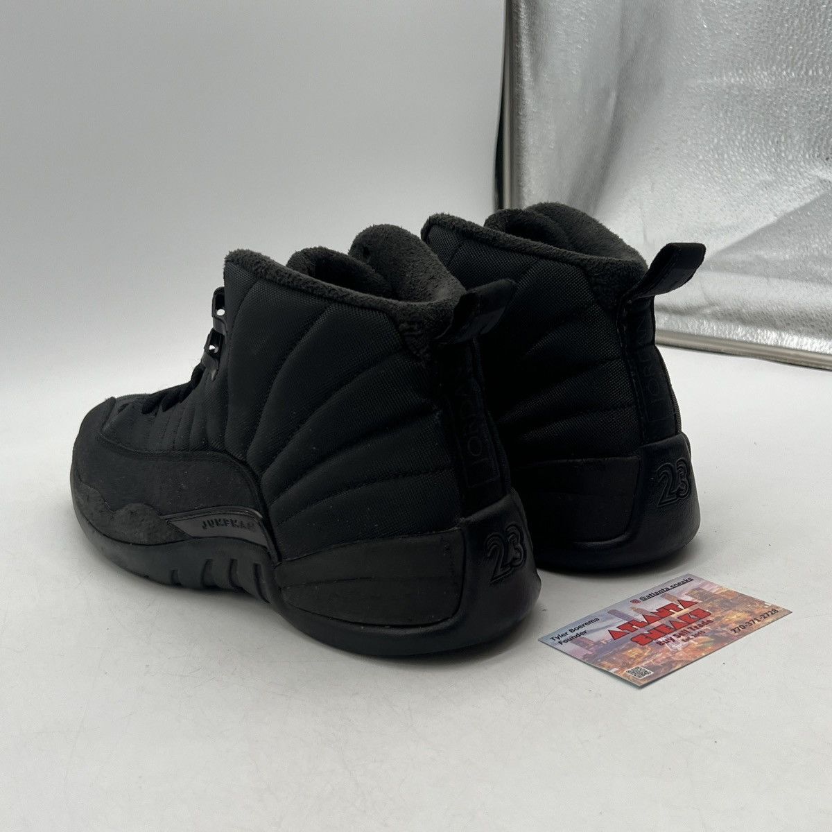 Jordan Brand Air Jordan 12 winterized triple black Size US 9.5 / EU 42-43 - 4 Thumbnail