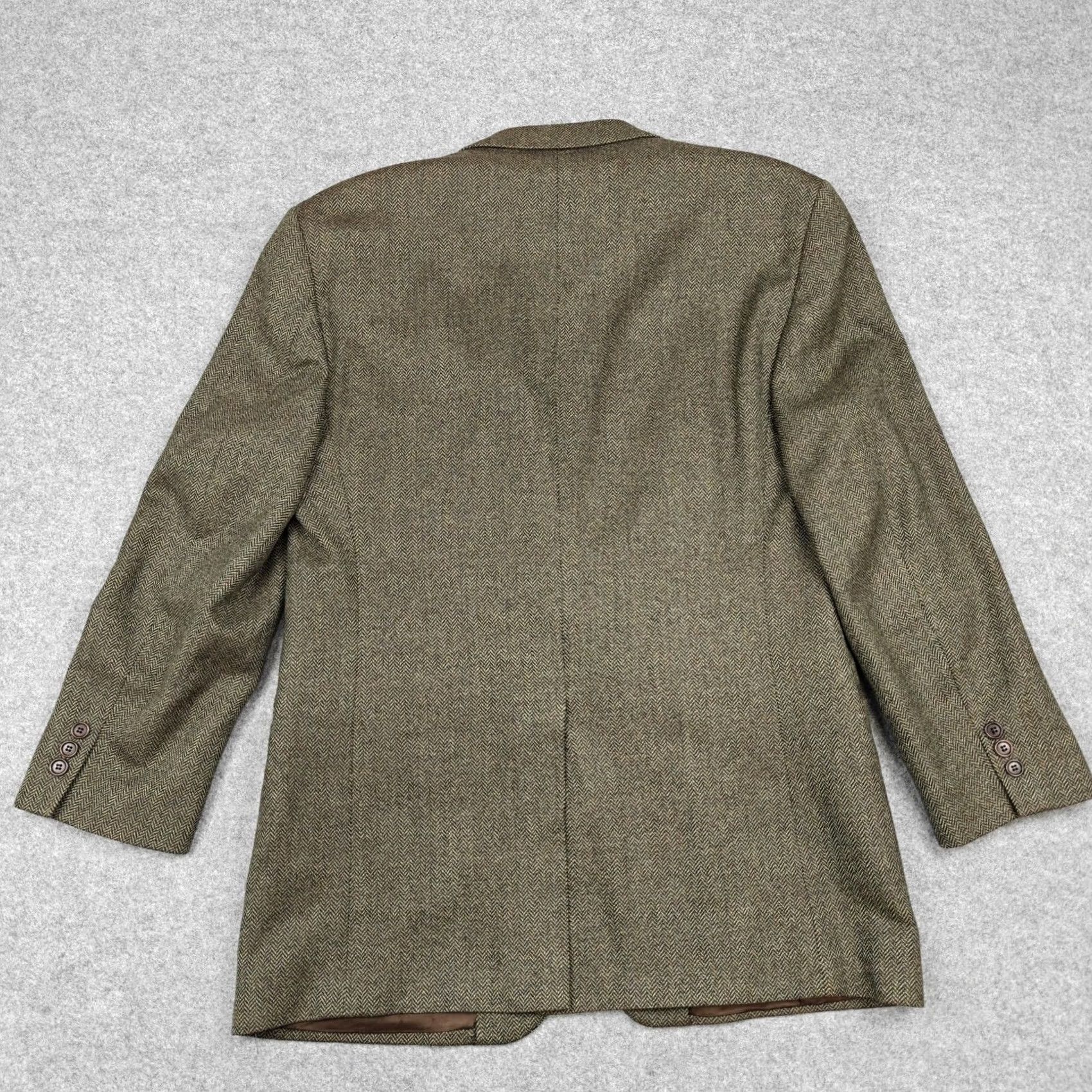 Brooks Brothers Brooks Brothers Blazer Mens 54 Brown Wool Herringbone Tweed Sport Coat Jacket Size 54R - 7 Thumbnail