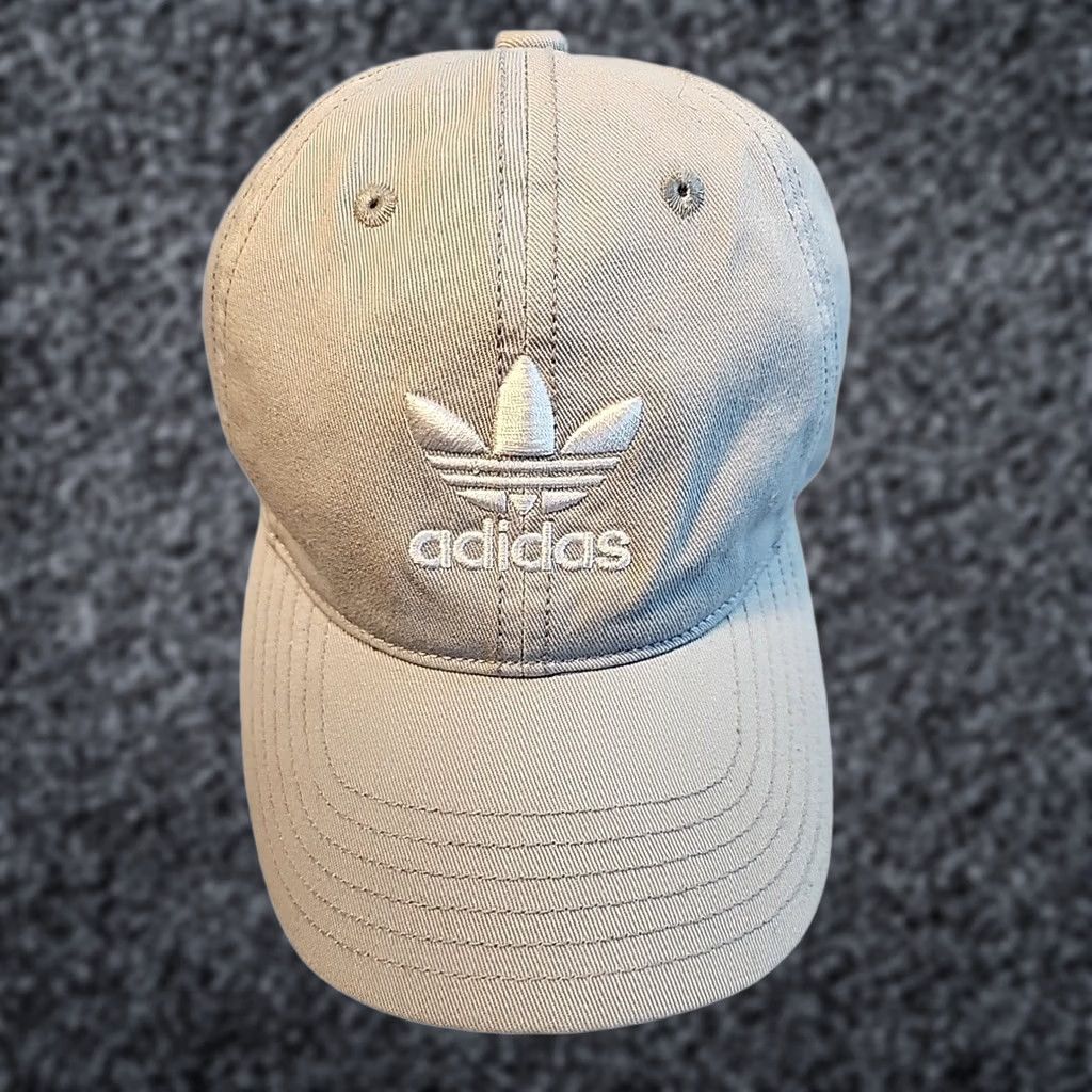Adidas adidas Originals Hat Cap Baseball Trefoil Strapback Adjustable Unisex Tan Beige Beige One Size Unisex Adults Cotton Knit Adjustable Cap Size ONE SIZE - 1 Thumbnail