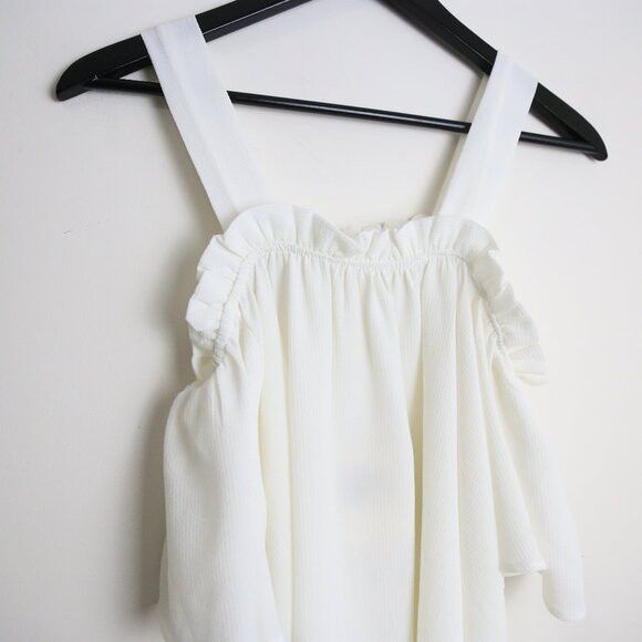 Other NWT Lumina Off the Shoulder Strapped Crisp White Blouse Size Size M / US 6-8 / IT 42-44 - 2 Thumbnail