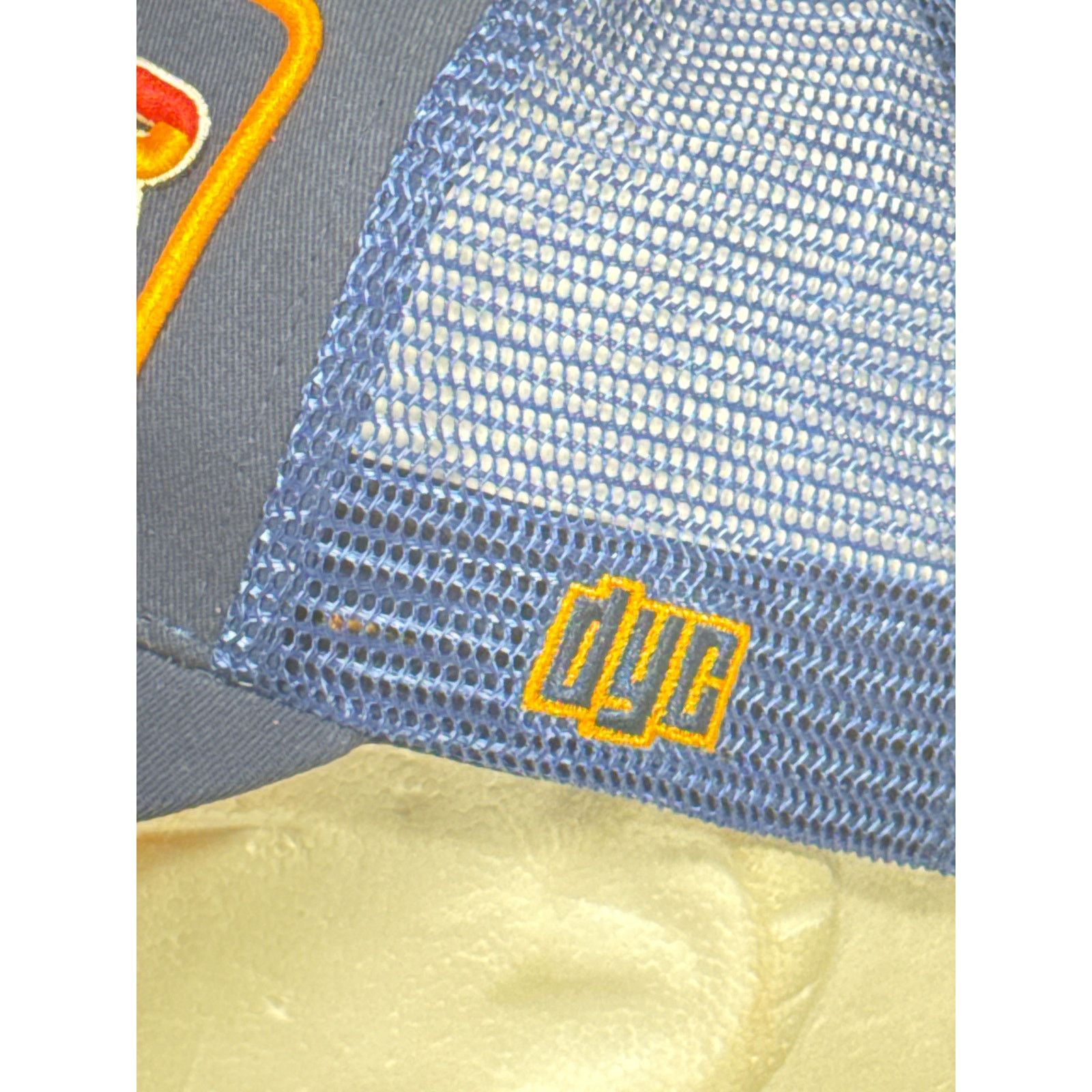 Other Vintage Style Blue/Orange Mesh Trucker Hat DYC Snapback Size ONE SIZE - 3 Thumbnail