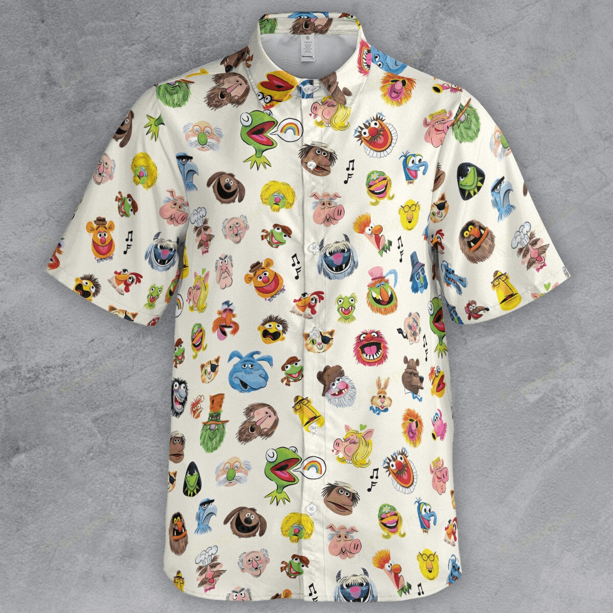 The Unbranded Brand The Muppets Character's Heads Button Down Shirt Size US S / EU 44-46 / 1 - 2 Thumbnail