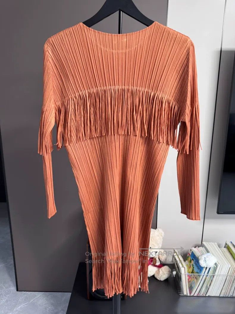 Issey Miyake Issey Miyake Fringed Long Top Size L / US 10 / IT 46 - 2 Thumbnail