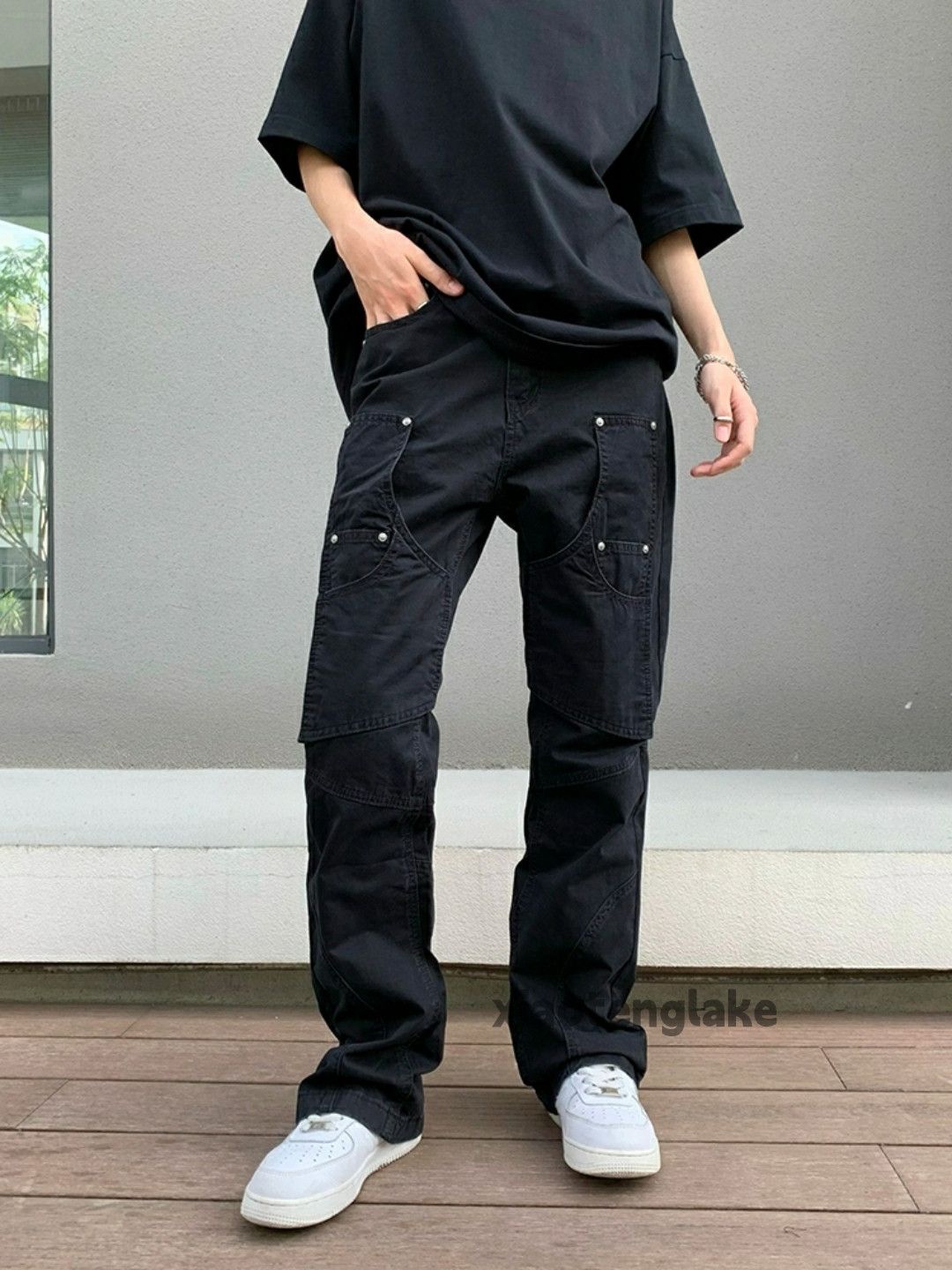 Designer × Japanese Brand × Vintage utility punk grunge bootcut flared carpenter pants Size US 32 / EU 48 - 3 Thumbnail