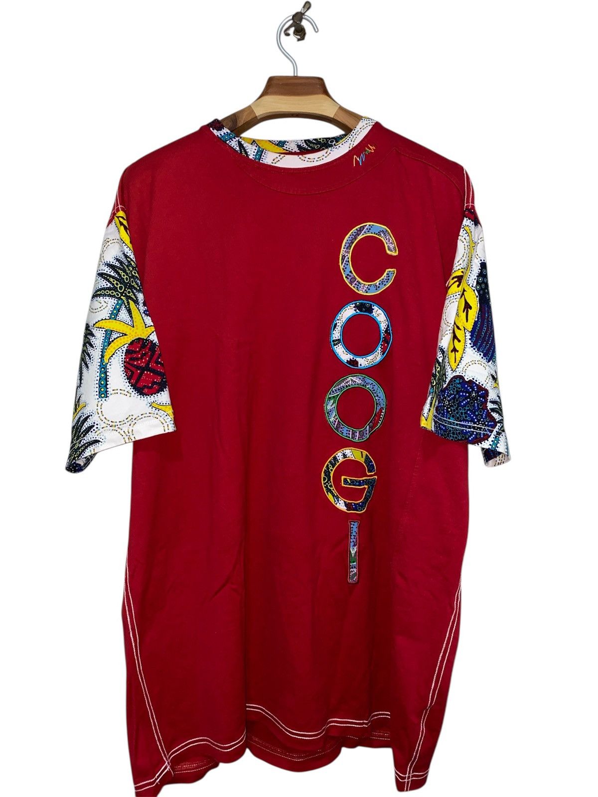 Coogi Coogi oversize spellout tribal sleeve tee Size US XXL / EU 58 / 5 - 3 Thumbnail