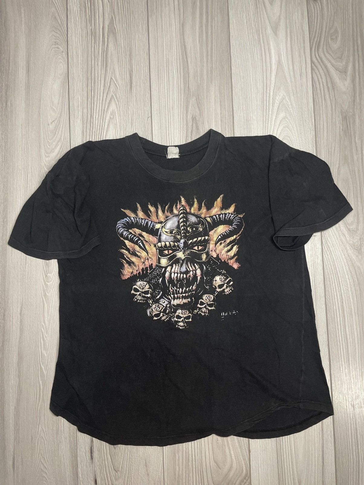 Vintage Quicksilver 1993 graphic rock metal 90s tee