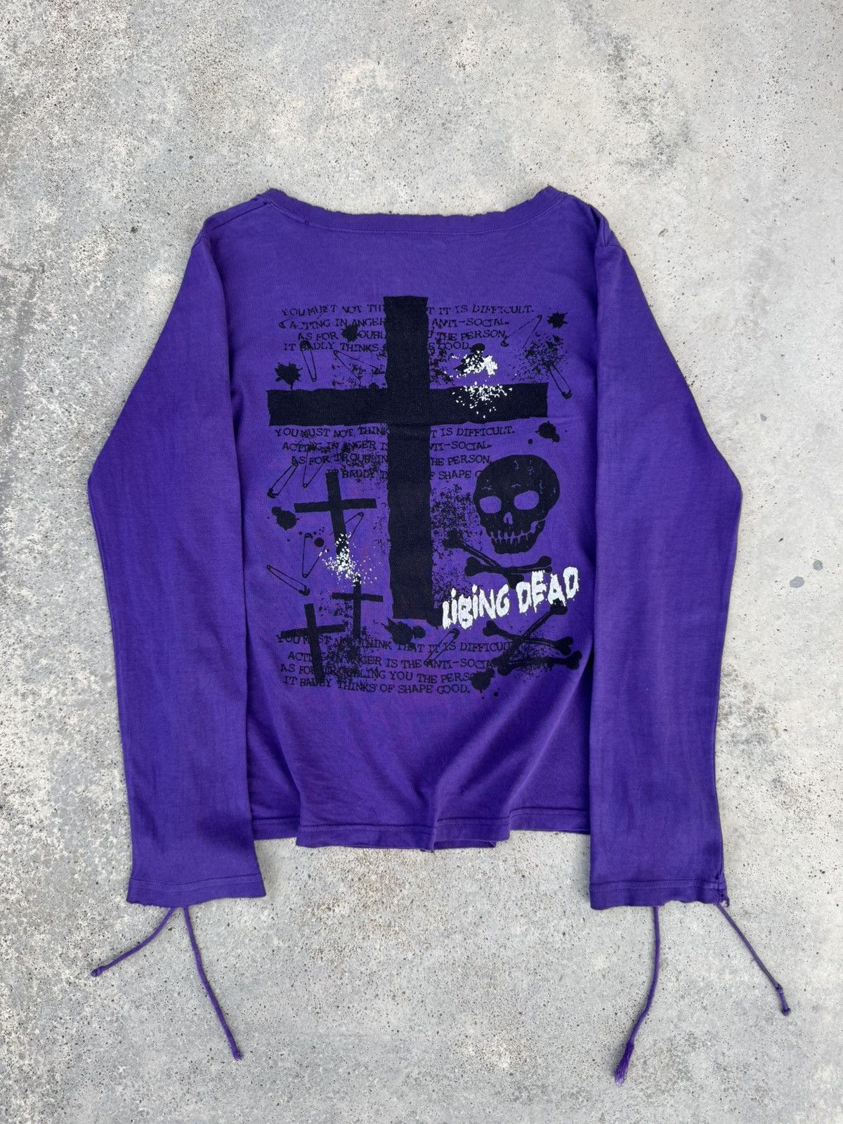 14th Addiction Anarchy Gothic Grunge Cross 14addiction Styled T Shirt Size S / US 4 / IT 40 - 1 Thumbnail