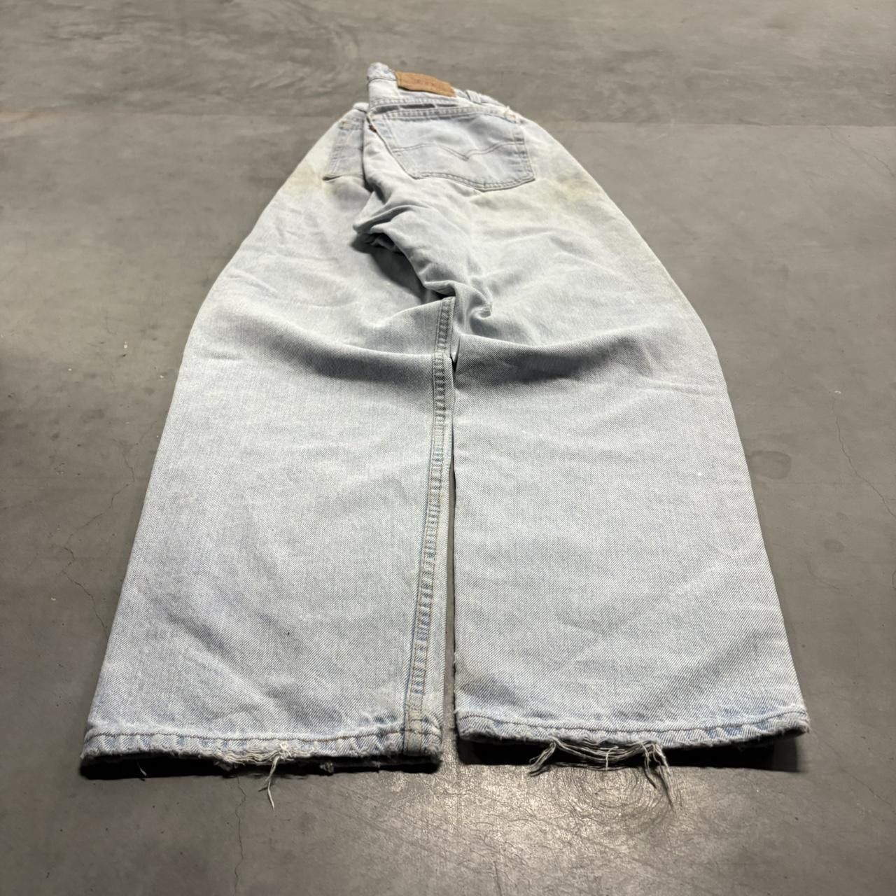 Japanese Brand × Vintage Crazy Vintage Y2K/2000s Grunge Light Wash Distressed Denim Jeans! Size US 38 / EU 54 - 6 Thumbnail