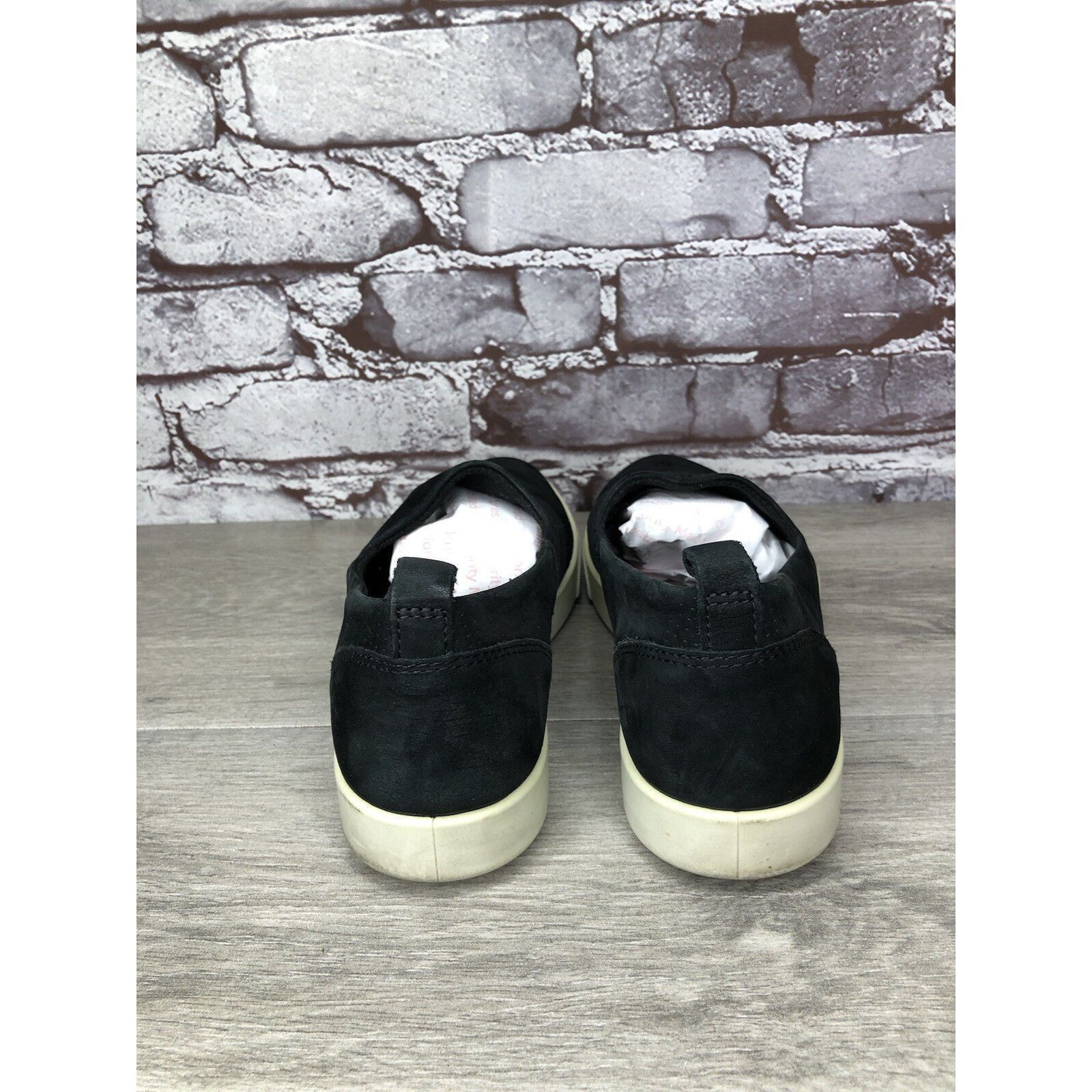 Ecco Ecco Danish Design Black Leather Slip On Casual Sneakers Sho Size US 7.5 / IT 37.5 - 3 Thumbnail