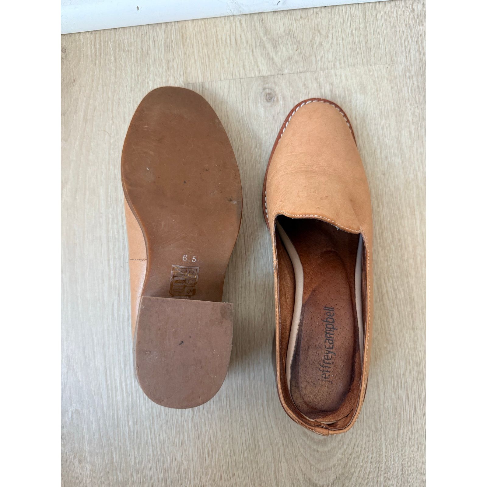 Jeffrey Campbell Jeffrey Campbell Morrigan Tan Leather Loafer Mules 6.5 Size US 6.5 / IT 36.5 - 5 Thumbnail