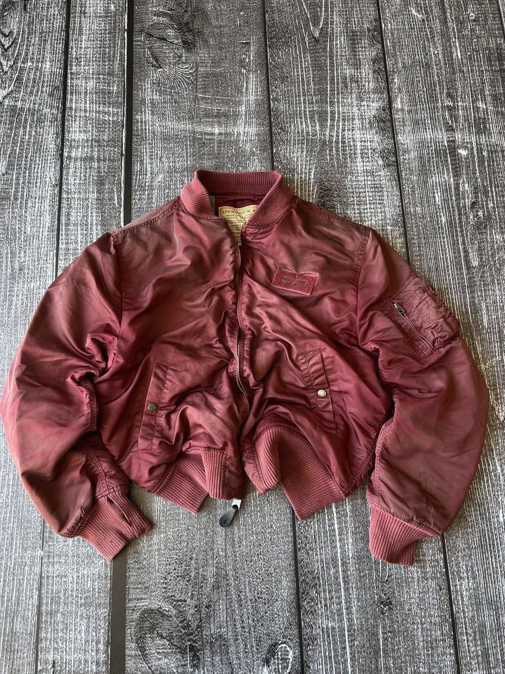 Alpha Industries × Hysteric Glamour VTG RAF SIMONS STYLE WASHED ALPHA INDUSTRIES BOMBER JACKET Size US L / EU 52-54 / 3 - 1 Thumbnail
