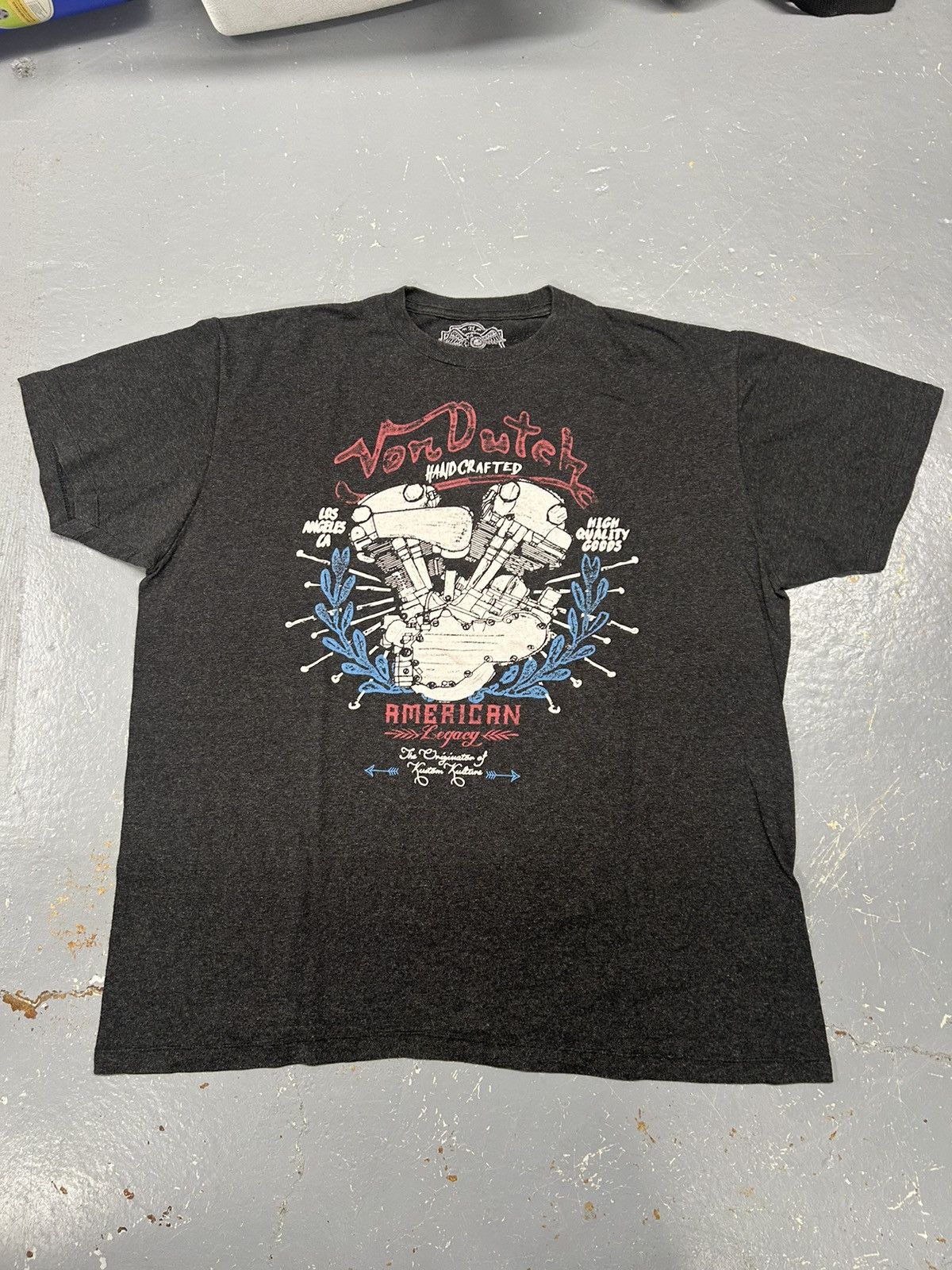 Vintage × Von Dutch Crazy Vintage Y2K Essential Von Dutch Graphic Tee Shirt Size US XL / EU 56 / 4 - 1 Thumbnail