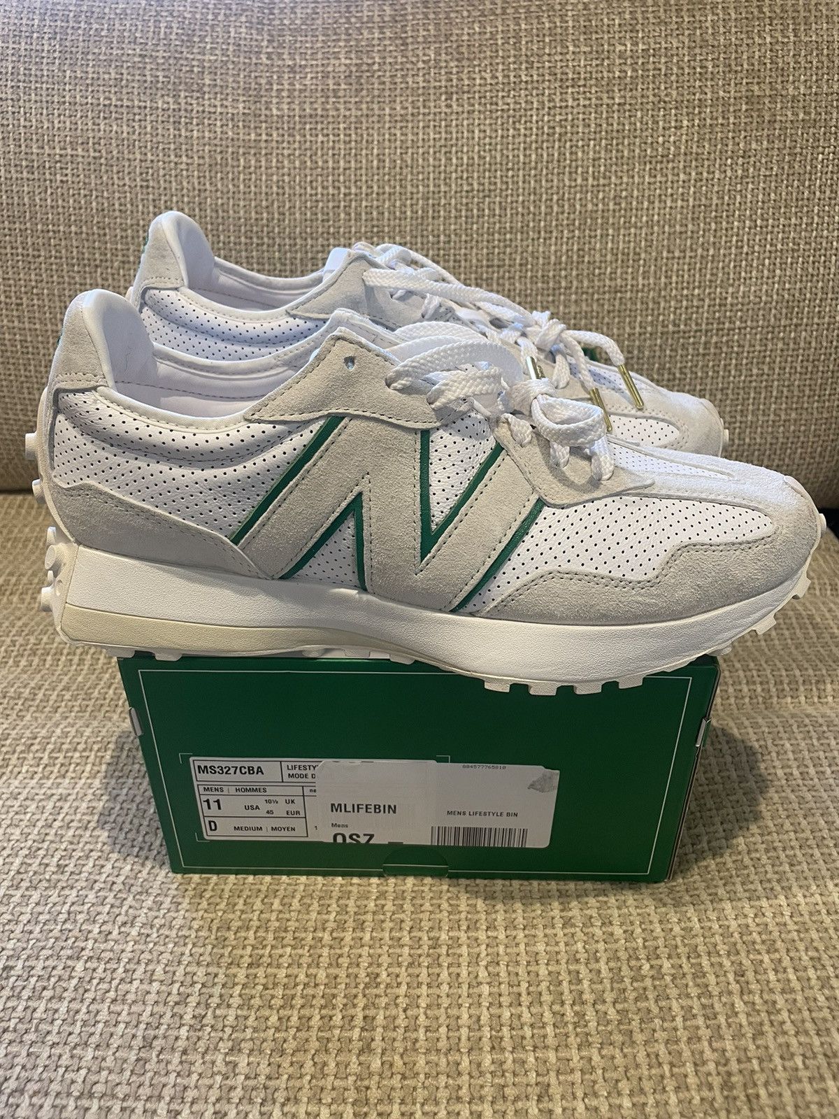 image of Casablanca x New Balance 327 Idealiste Cream Green 2020 Ms327Cba Shoes, Men's (Size 11)