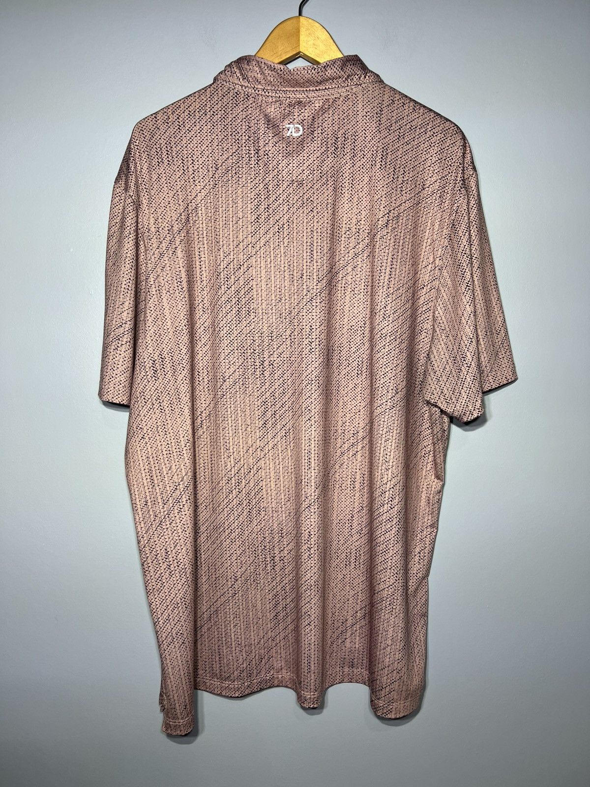 7Diamonds 7 Diamonds Polo Sz XL Pink Blue Golf 4 Way Stretch Striped Size US XL / EU 56 / 4 - 4 Thumbnail