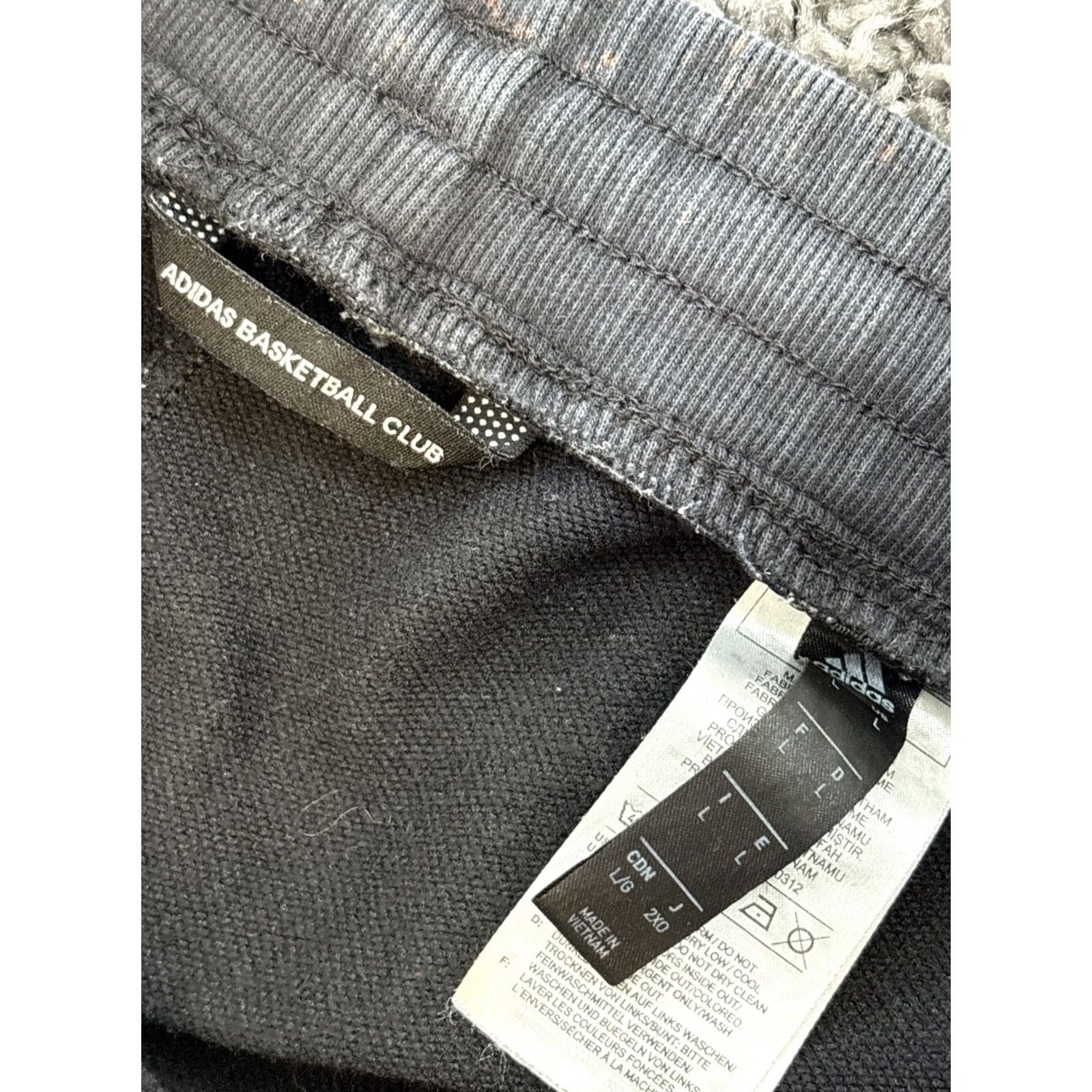 Adidas Adidas Joggers Men Large Black Fleece Tappered Acid Bleach Washed Distressed Pants Activewear L Size US 33 - 5 Thumbnail