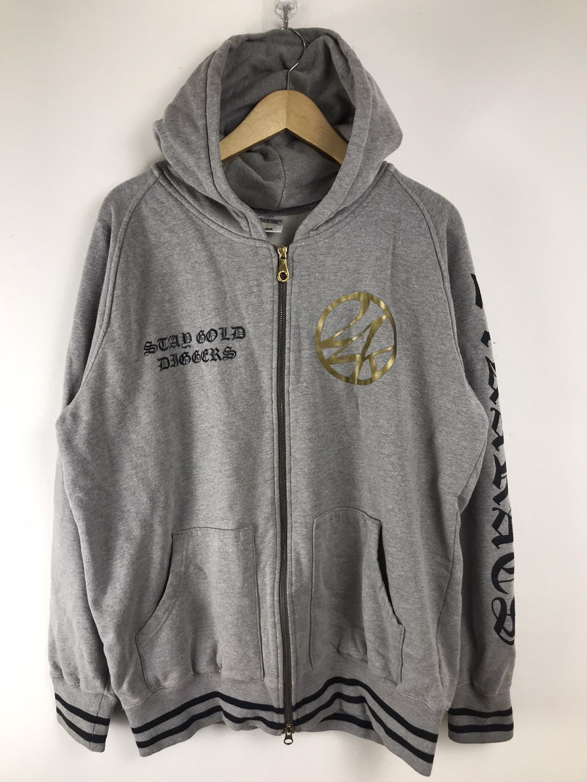 Designer × Other Gold Diggers 24 Karats Double Zipper Hoodie Size US XL / EU 56 / 4 - 2 Thumbnail