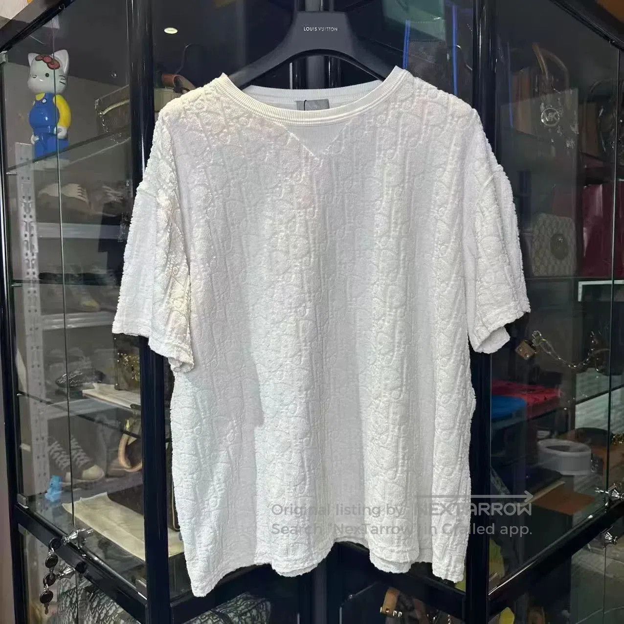 Dior dior white short sleeve towel print top. Size US L / EU 52-54 / 3 - 1 Thumbnail