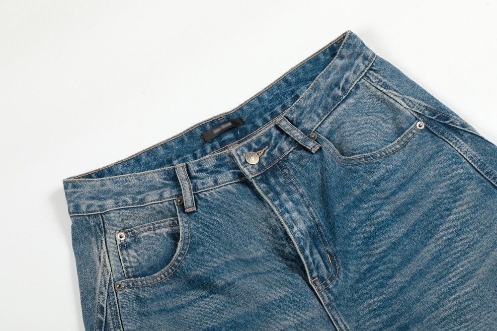 Vintage American retro washed gradient curved jeans for men Size US 32 / EU 48 - 3 Thumbnail