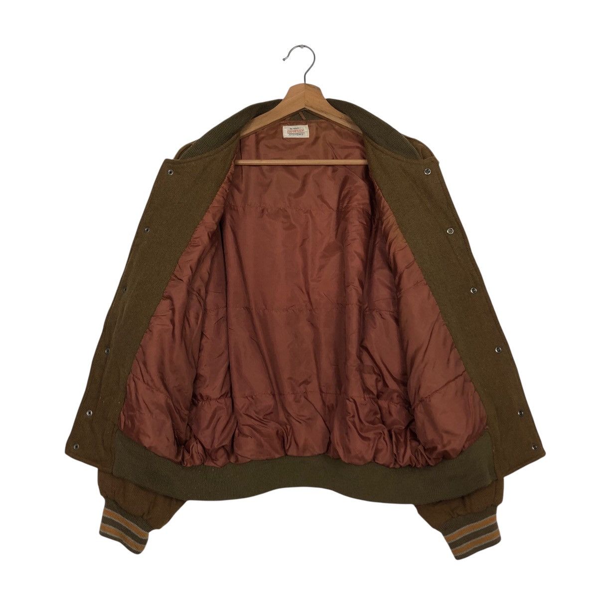 Japanese Brand 📌Rich Brown Bomber Jacket Expressly Big Logo Issey Miyake Size US M / EU 48-50 / 2 - 14 Thumbnail