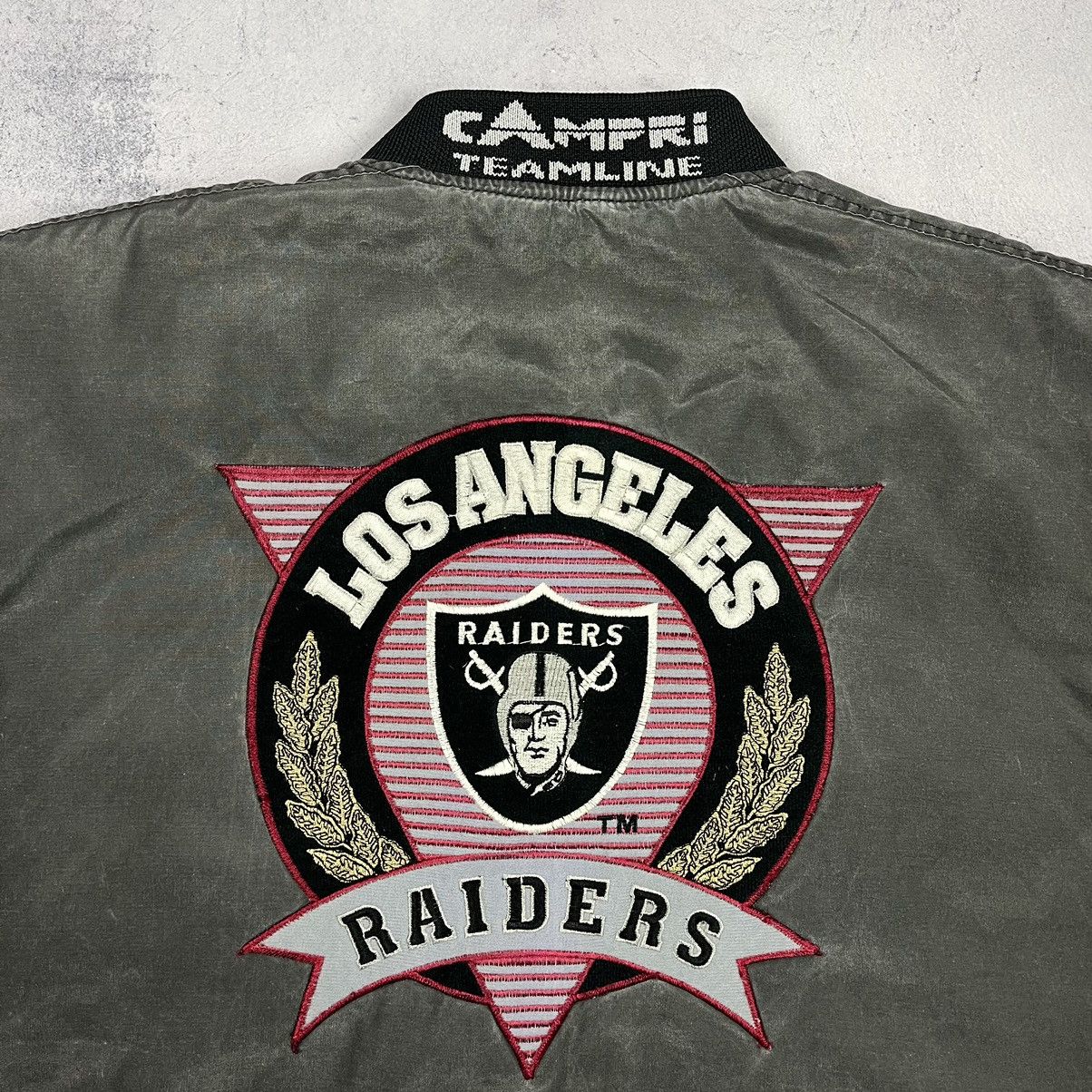 NFL Vintage NFL Los Angeles Raiders y2k rare bomber jacket 1991 Size US L / EU 52-54 / 3 - 3 Thumbnail