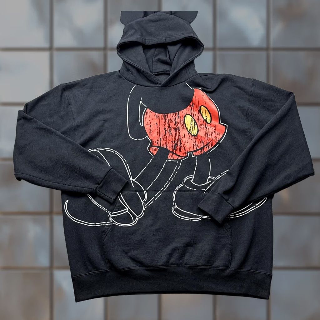 Disney × Number (N)ine Number Nine Mickey Mouse Hoodie | Grailed