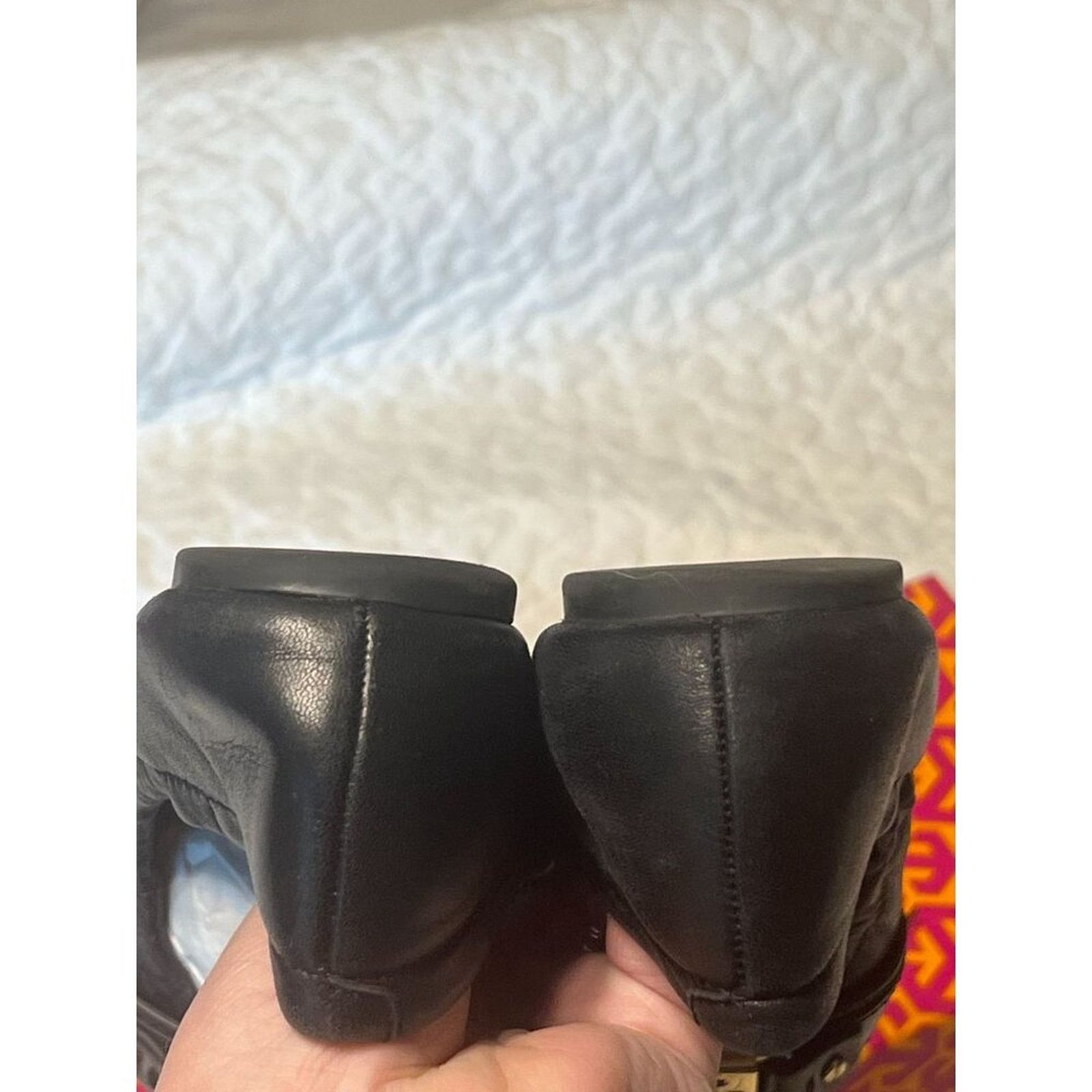 Tory Burch TORY BURCH Ambrose Ballet Flats Leather Camel Black Gold 7 B Size US 7 / IT 37 - 5 Thumbnail