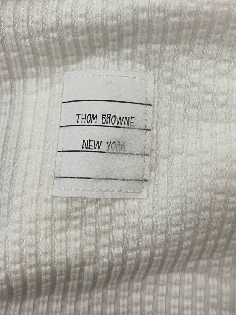 Thom Browne Thom browne White sequin puppy hem striped cardigan jacket Size XS / US 0-2 / IT 36-38 - 6 Thumbnail