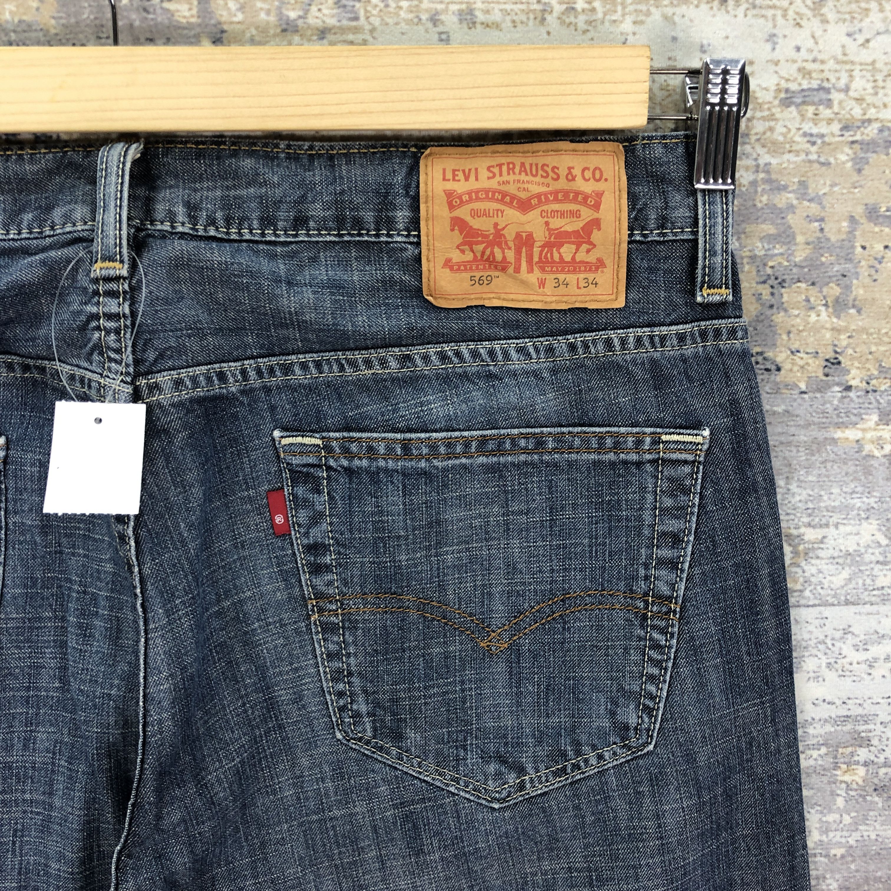 Levi's Vintage Levis Baggy Jeans Levi's 569 Faded Streetwear Denim Size US 34 / EU 50 - 5 Thumbnail
