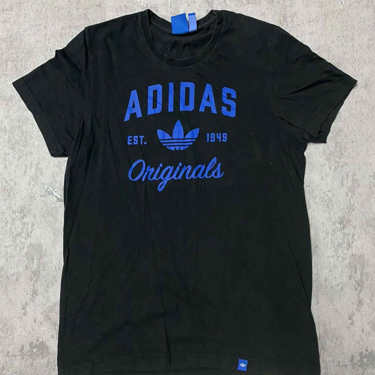 Adidas Adidas black and blue Original tee #AdidasTee Size US M / EU 48-50 / 2 - 1 Thumbnail