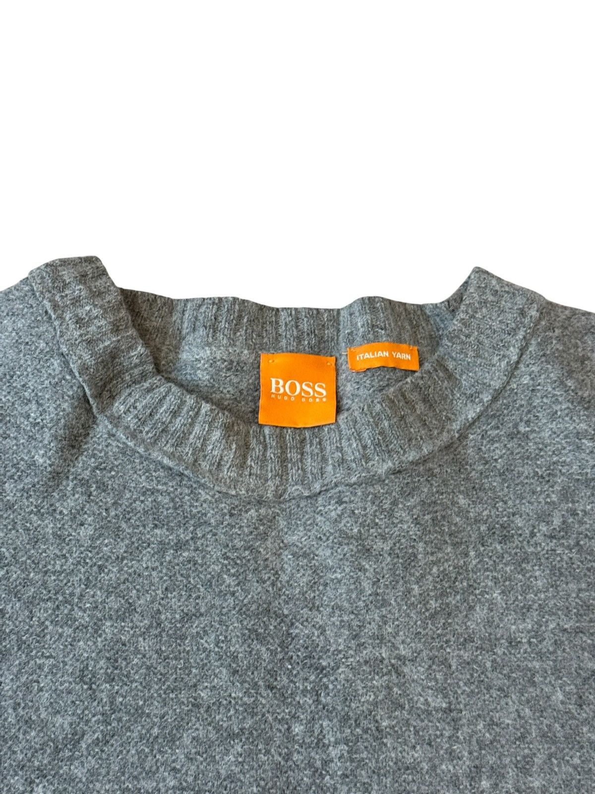 Hugo Boss Hugo Boss Orange Wool Jumper Grey Sweater Pullover Large Size US L / EU 52-54 / 3 - 2 Thumbnail