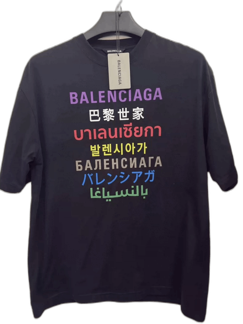 Balenciaga Balenciaga Multilingual Short Sleeve TShirt-2506 Size US S / EU 44-46 / 1 - 1 Thumbnail