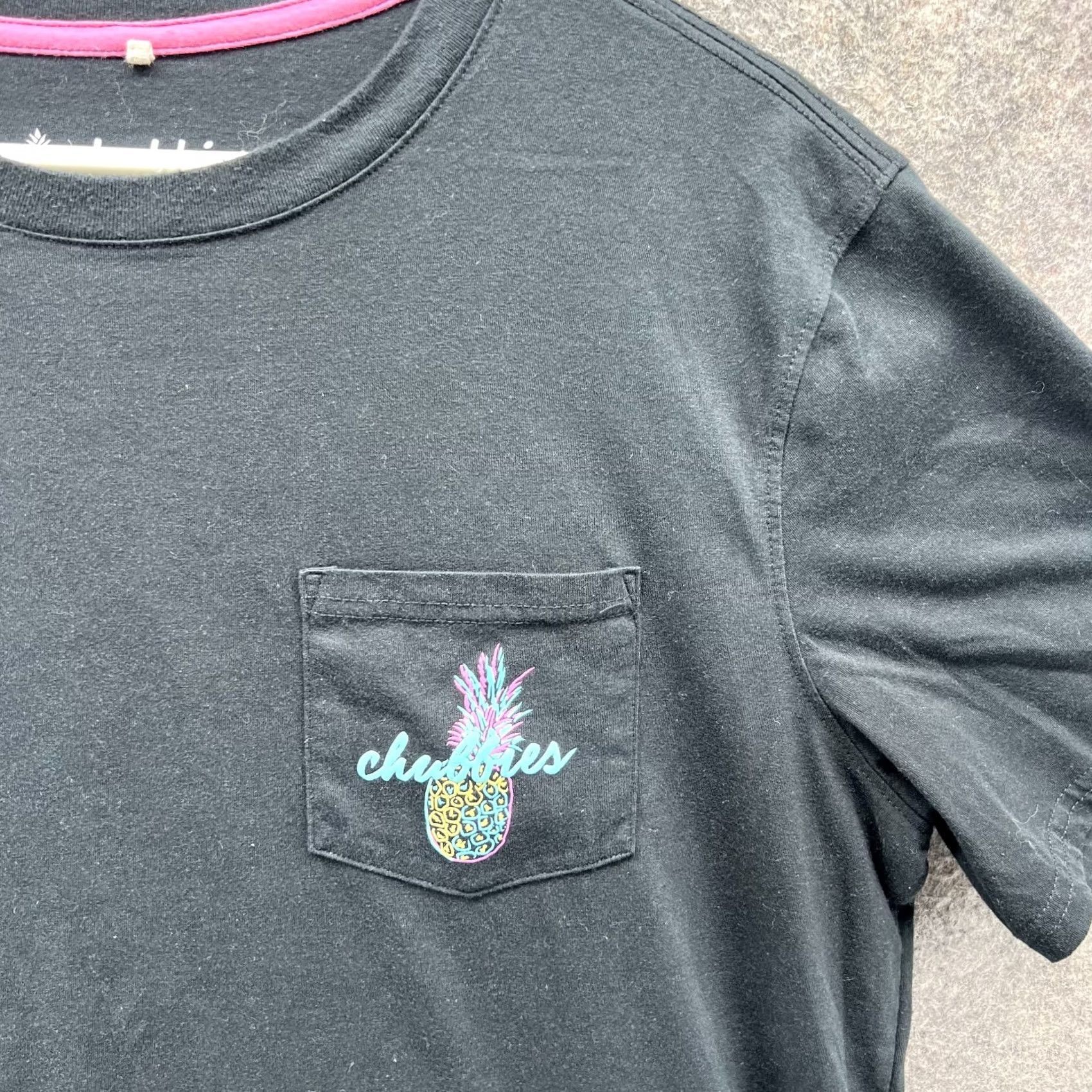 Chubbies Chubbies Adult Large Shirt Pocket Tee - Pineapple of My Eye Black Size US L / EU 52-54 / 3 - 4 Thumbnail