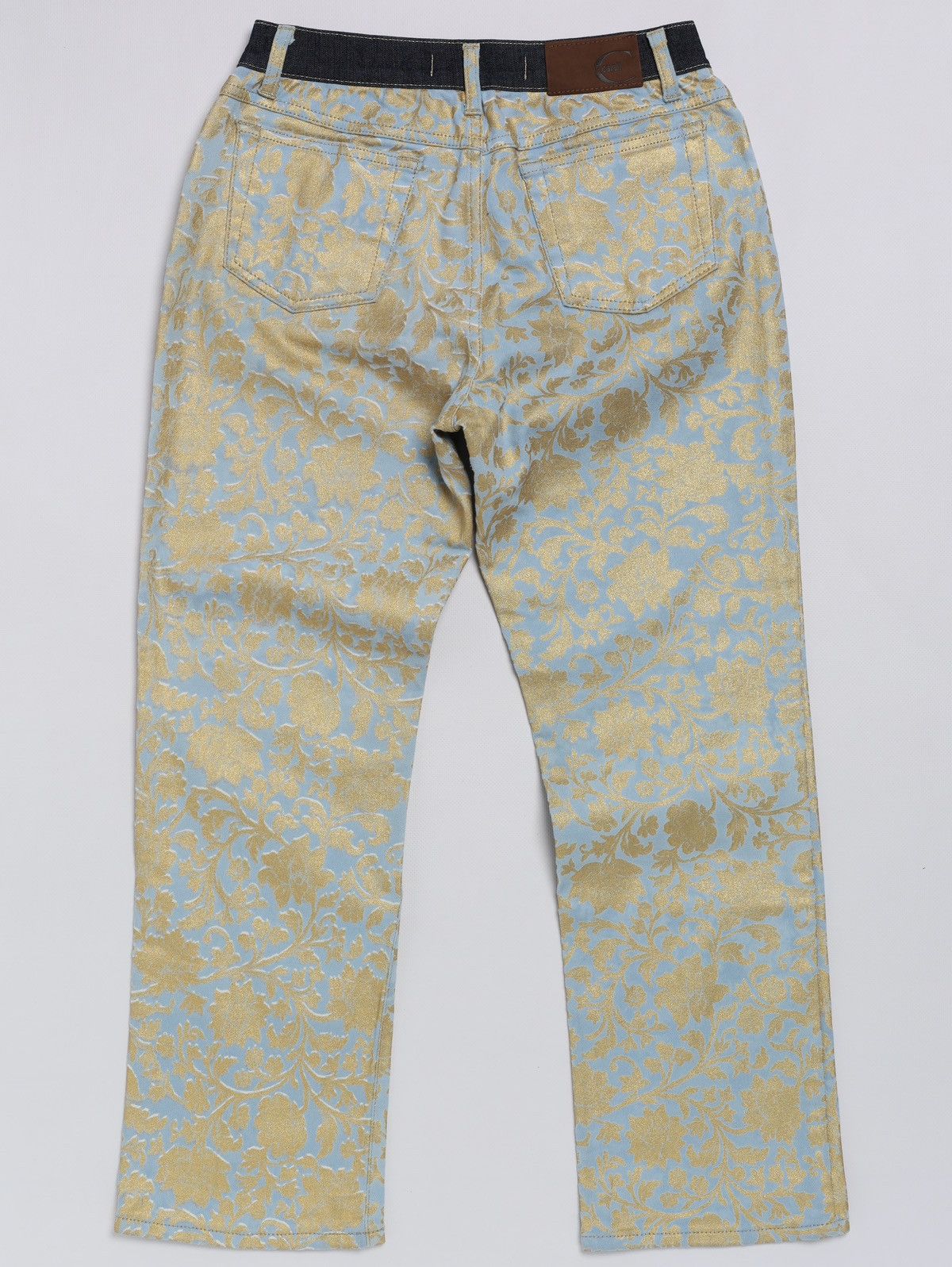 Just Cavalli Just Roberto Cavalli Multicolor Denim Pants Gold Printed Size 28" / US 6 / IT 42 - 5 Thumbnail