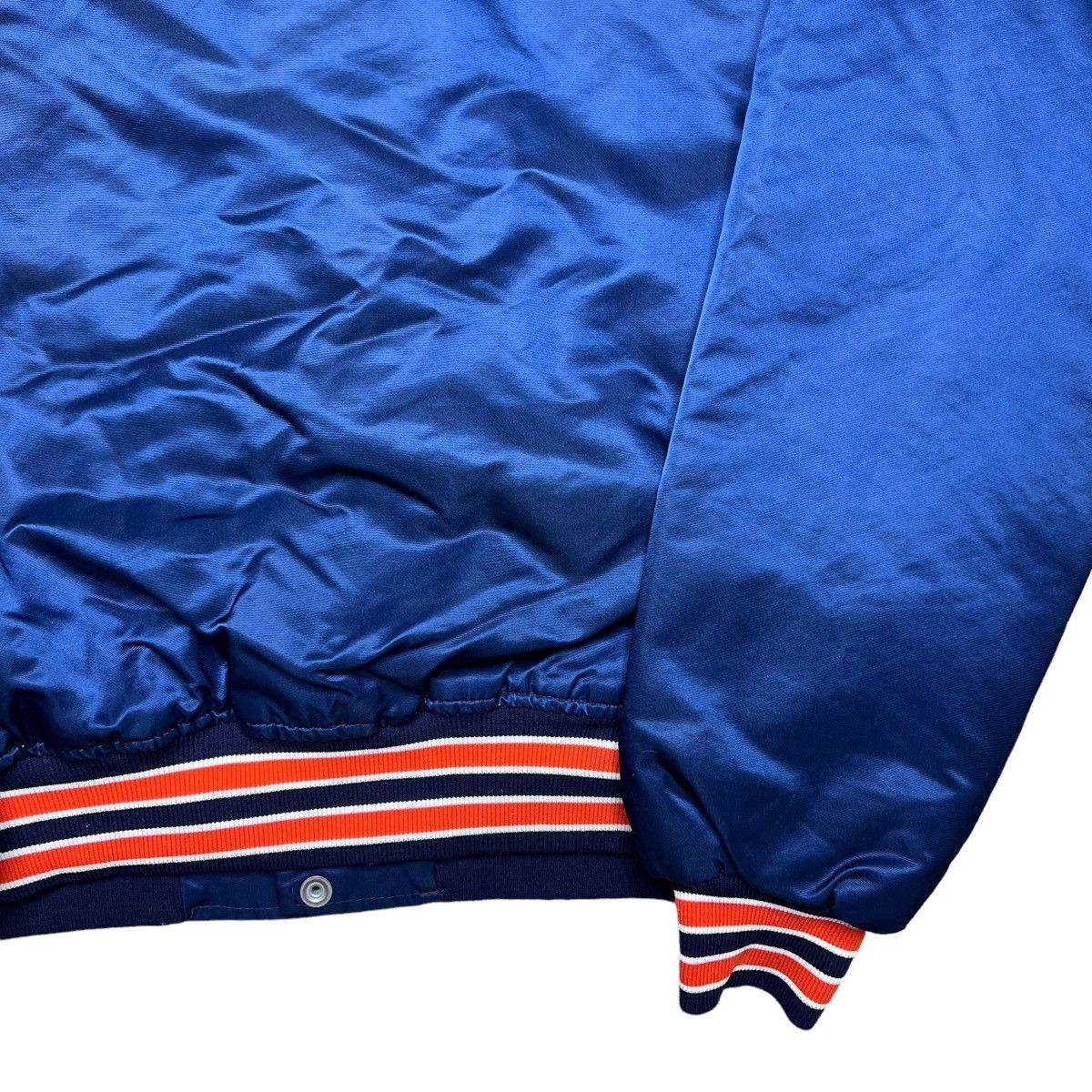 NCAA × Starter × Vintage Vintage 80s NCAA Fighting Illini Starter Satin Bomber Jacket Size US L / EU 52-54 / 3 - 22 Thumbnail