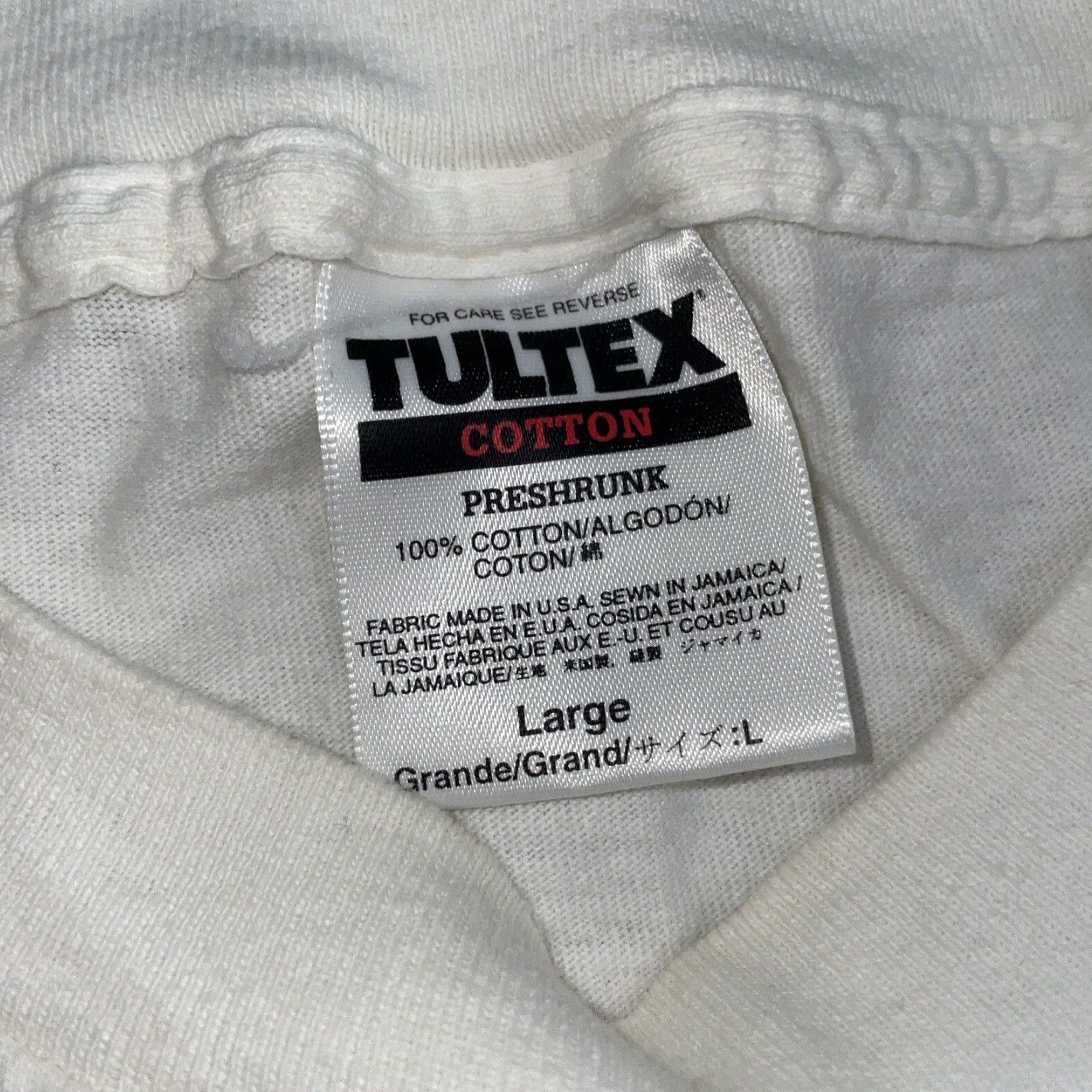 Tultex VINTAGE Tultex Graphic T-Shirt Mens Large White Sea Print Size US L / EU 52-54 / 3 - 3 Thumbnail