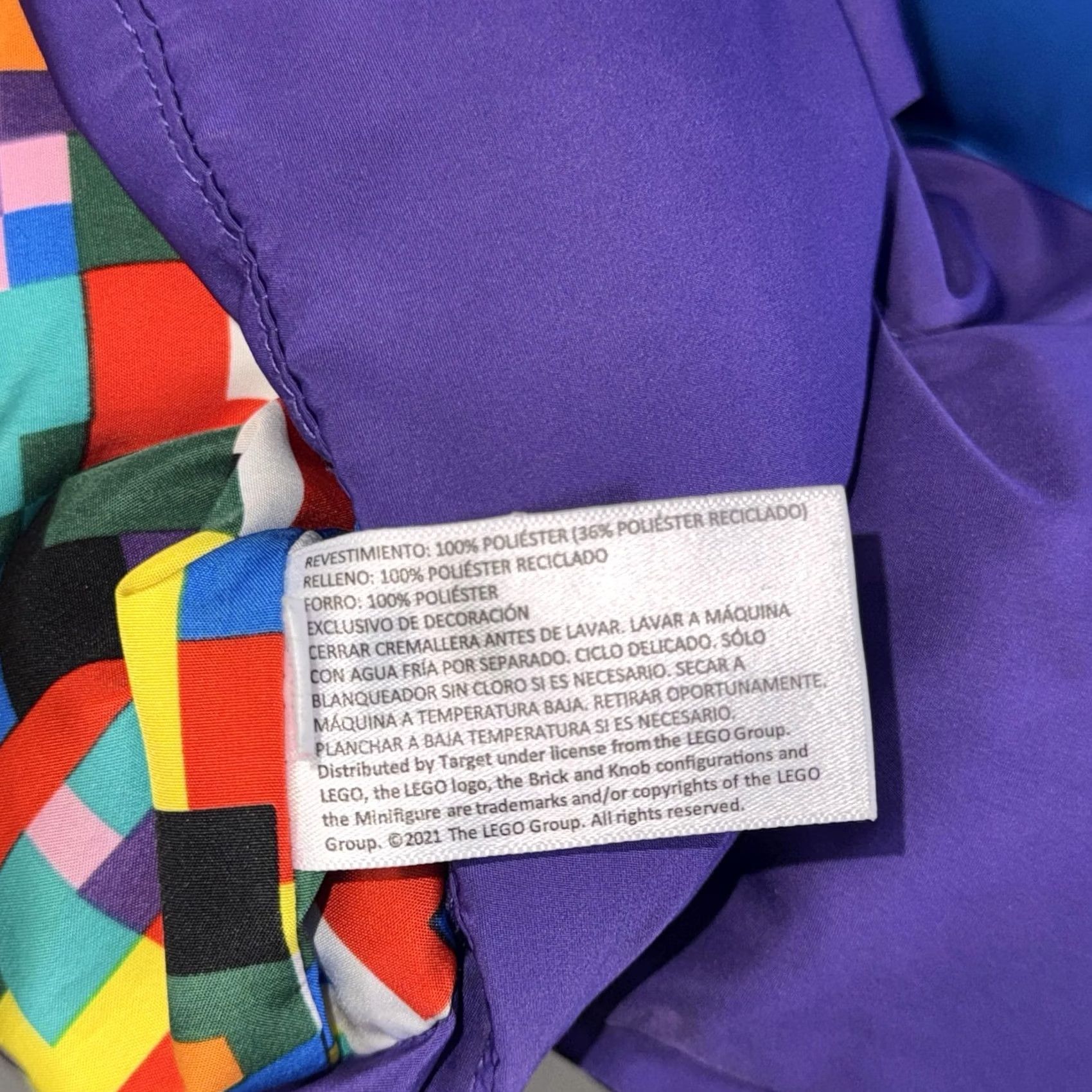 LEGO LEGO x Target Puffer Vest Mens XL Black Blue Purple Colorblock Zip Lined Warm Size US XL / EU 56 / 4 - 5 Thumbnail
