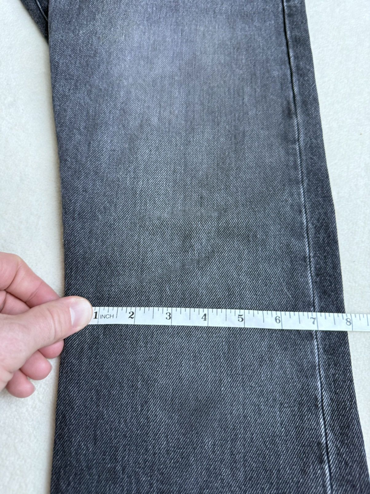 Saint Laurent Paris FW18 Saint Laurent dark grey black denim jeans distressed 32 Size US 32 / EU 48 - 7 Thumbnail