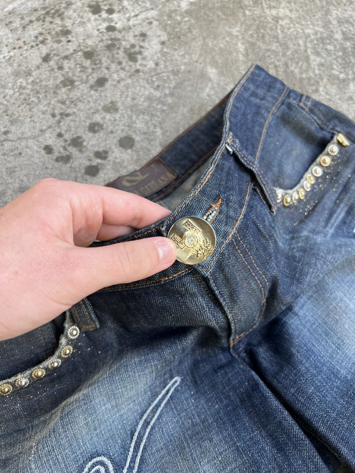Dolce & Gabbana Crazy Dolce Gabbana Jeans Glamour Glitter Tribal y2k Big LGB Size US 34 / EU 50 - 6 Thumbnail