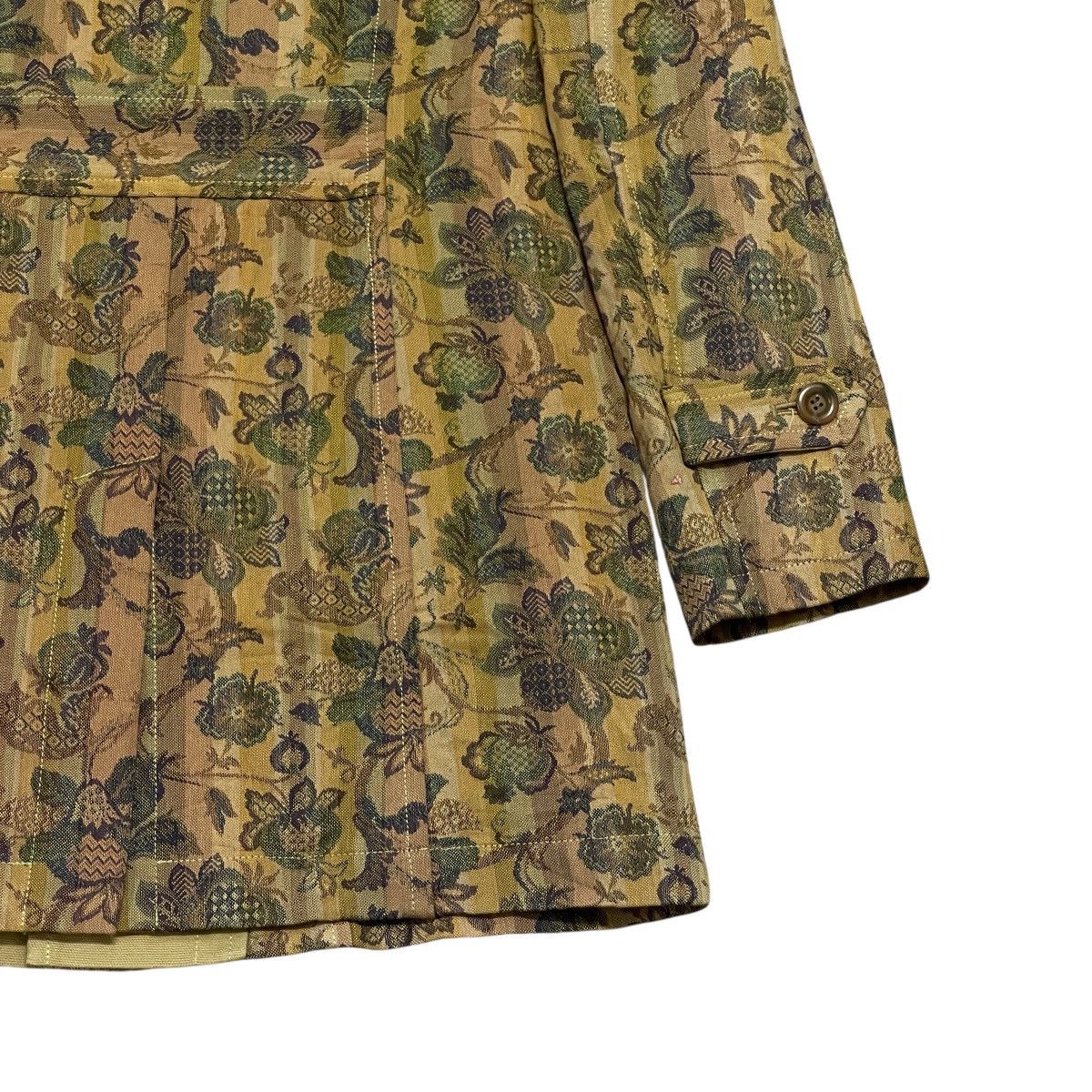 Japanese Brand Vintage Gekko Floral Patterned Long Jacket - Made in Japan Size S / US 4 / IT 40 - 13 Thumbnail