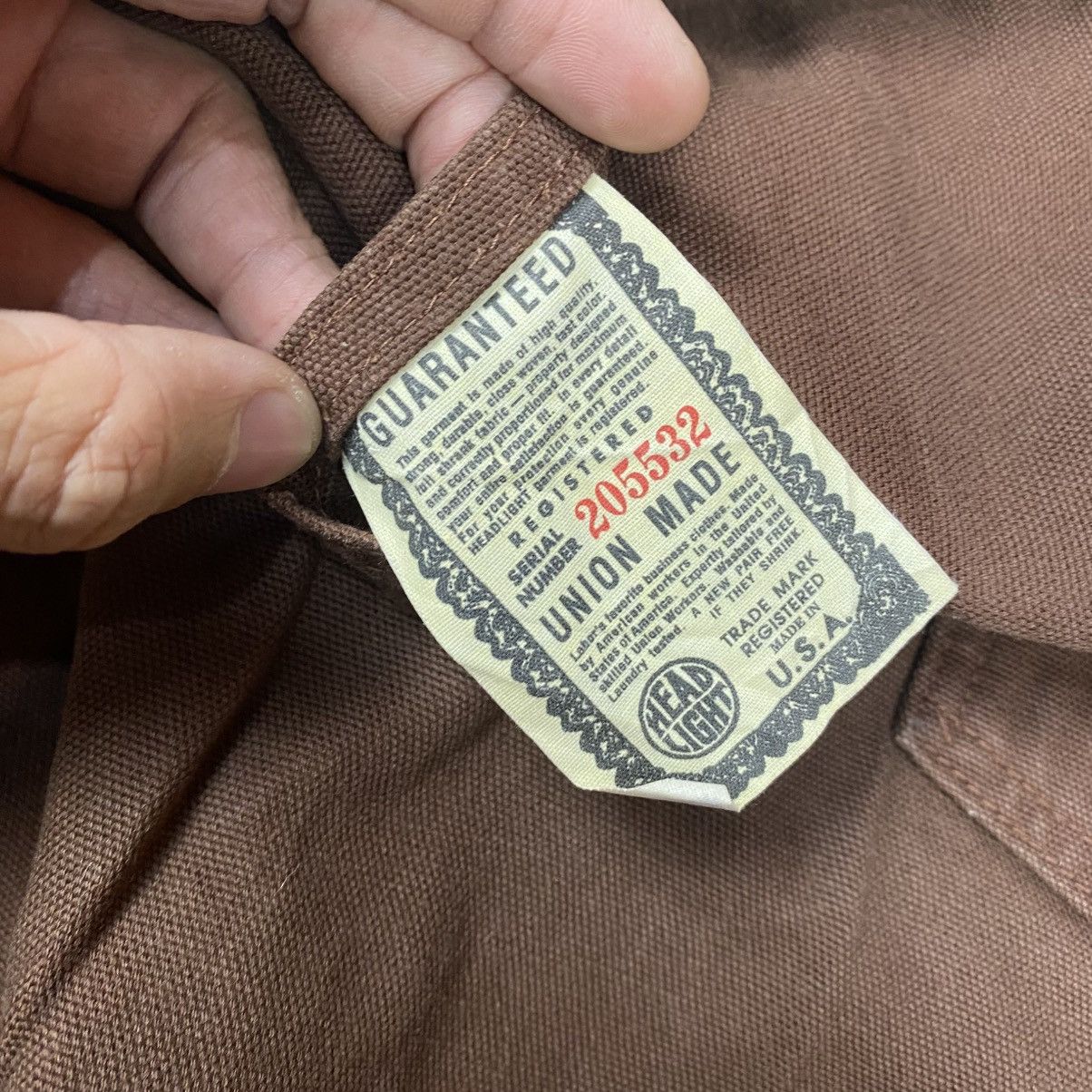 Japanese Brand × Sugar Cane × Toyo Enterprises HeadLight Union Made Double Knee Canvas Carpenter Work Pants Size US 30 / EU 46 - 8 Thumbnail