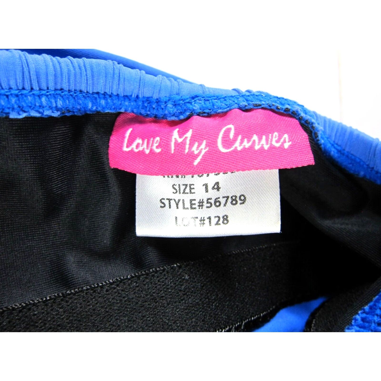 Vintage NWT Love My Curves Blue Tie Dye Tummy Control Cover Up Long Tankini Swim Top 14 Size XL / US 12-14 / IT 48-50 - 3 Thumbnail