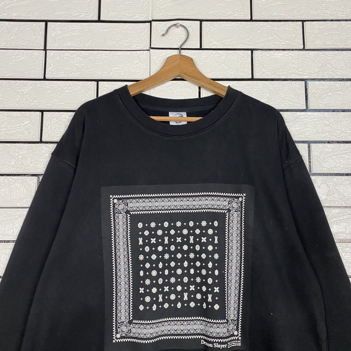 Japanese Brand 📌Vintage Sweatshirt Cartoon Demon Slayer Big Logo Size US XL / EU 56 / 4 - 4 Thumbnail