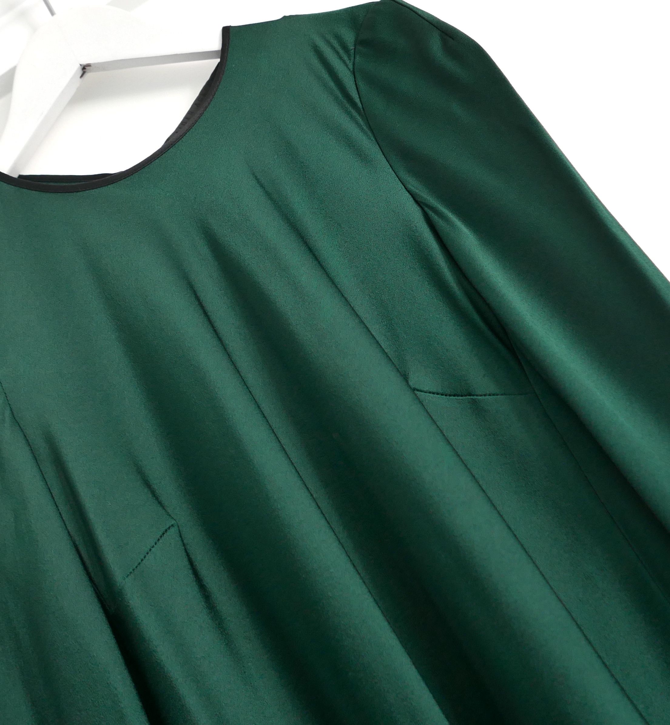 Haider Ackermann Haider Ackerman Fall 2017 Green Satin Long Sleeve Bias Dress Size XS / US 0-2 / IT 36-38 - 4 Thumbnail