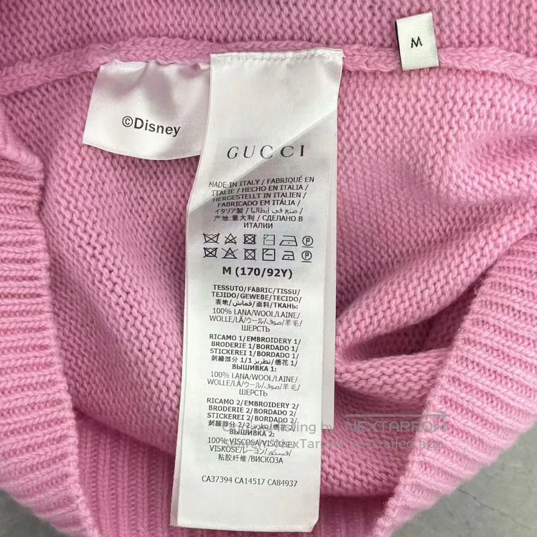 Gucci pink gucci disney logo wool knit sweater. Size M / US 6-8 / IT 42-44 - 5 Thumbnail