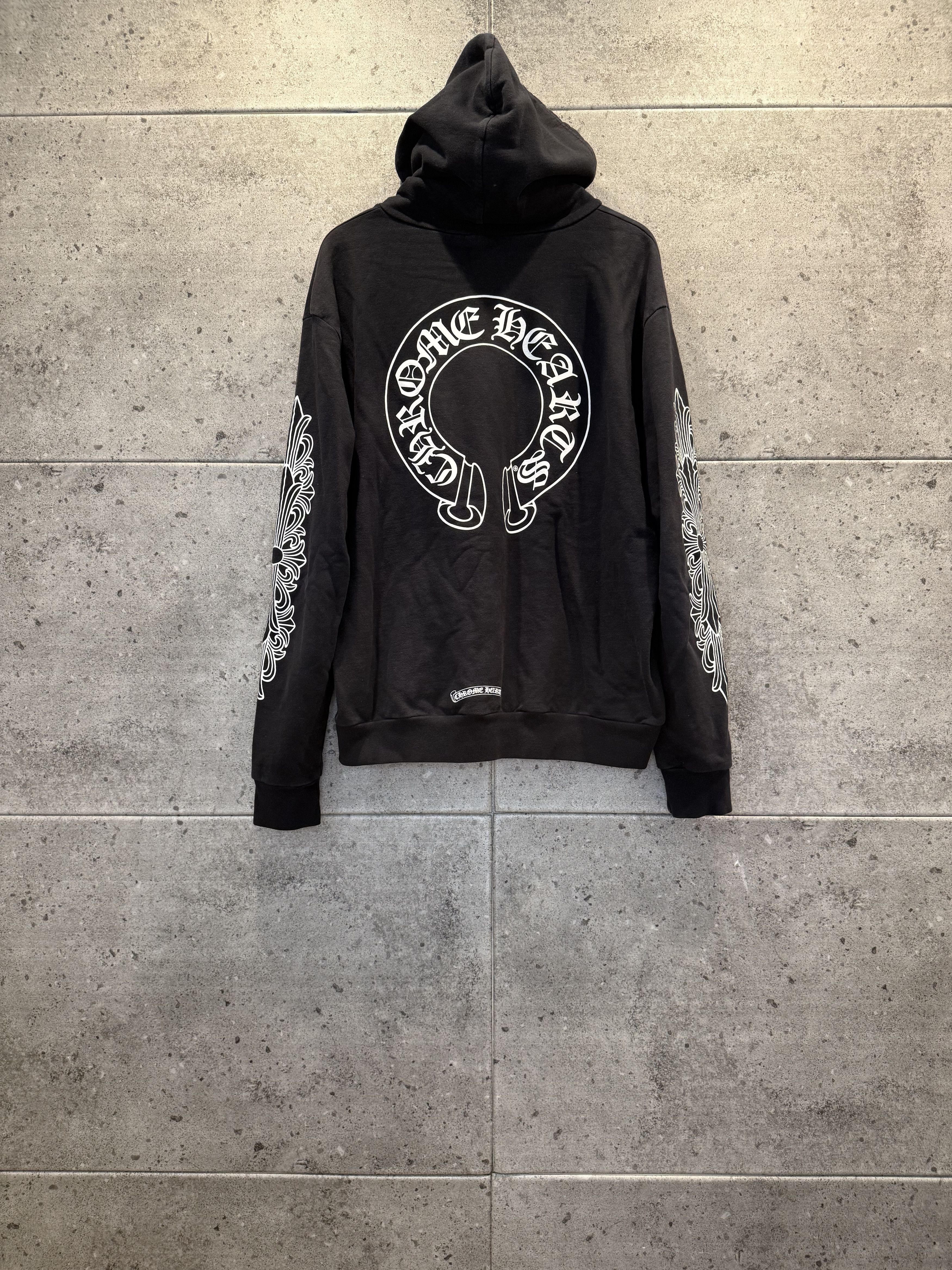 Chrome Hearts Horseshoe Floral Hoodie Black | Grailed