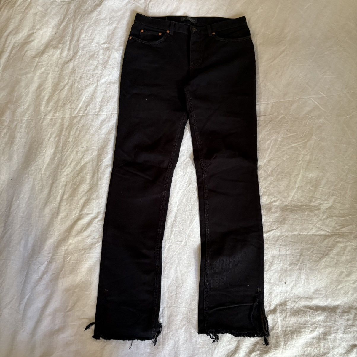 Balenciaga Balenciaga Skinny Stacked Distressed Jeans Size 31 Size US 31 - 1 Thumbnail