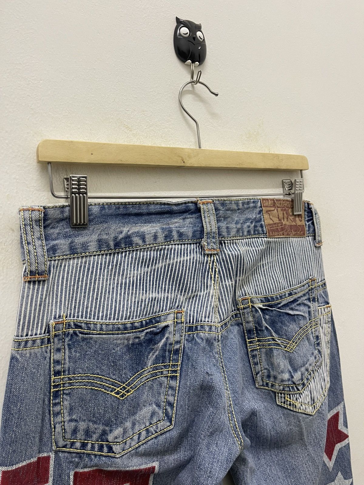 Japanese Brand Rare Vintage LTY Lala Tasty Surf Hickory Stripe Denim Size US 29 - 7 Thumbnail