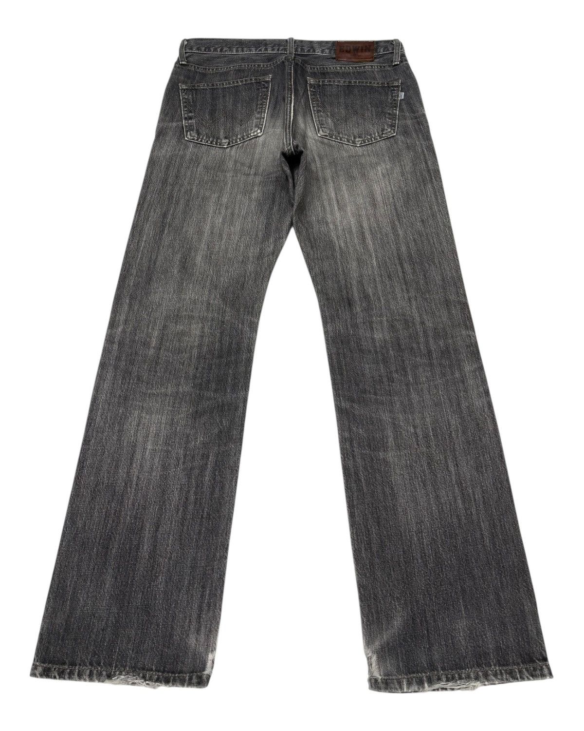 Hysteric Glamour Edwin Faded Black Loose Fit Distressed Denim Jeans Size US 33 - 2 Thumbnail