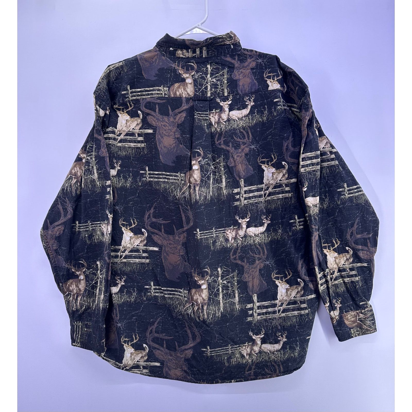 & Other Stories Woods & Water Button Down Shirt Mens Size 2XL Buck All Over Size US XL / EU 56 / 4 - 7 Thumbnail